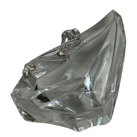 The Franklin Mint James Carpenter Crystal Caper Sterling Polar Bear Iceberg 1987 - Picture 5 of 16